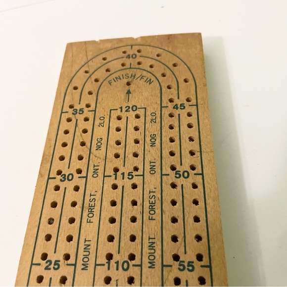 Vintage Wooden Cribbage Board X 308 Taiwan - Picture 5 of 13